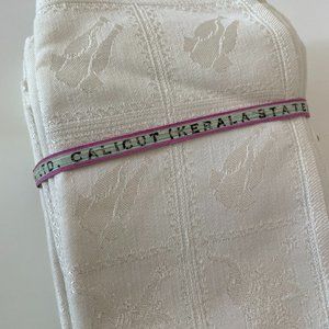 Vintage embroidered linen table napkins from India